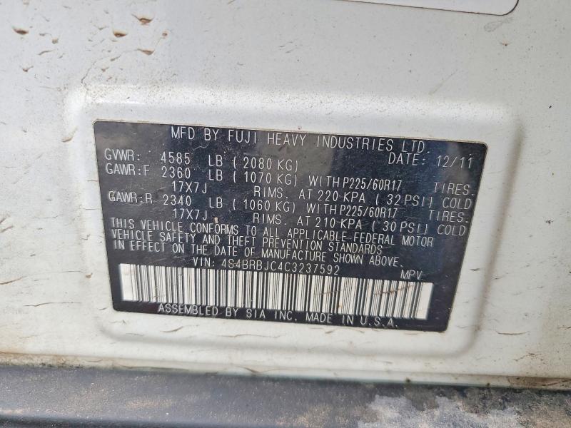 Продаж на аукціоні авто 2012 Subaru Outback, vin: 4S4BRBJC4C3237592, номер лоту: 50485276