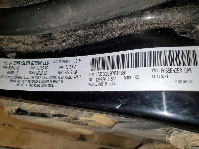 Aukcja sprzedaży 2015 Chrysler 200, vin: 1C3CCCDG2FN617980, numer aukcji: 49743726
