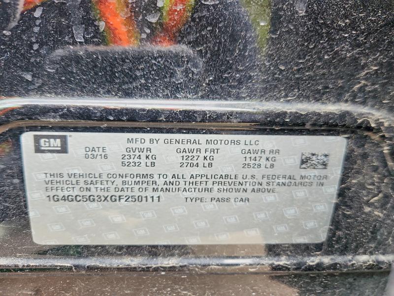 48383616 :رقم المزاد ، 1G4GC5G3XGF250111 vin ، 2016 Buick Lacrosse مزاد بيع