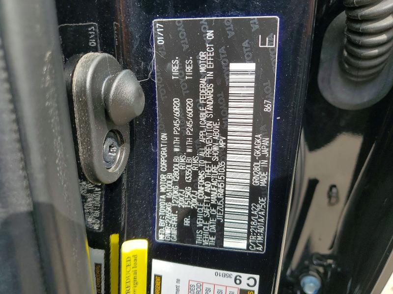 Aukcja sprzedaży 2017 Toyota 4runner, vin: JTEZU5JR4H5151035, numer aukcji: 51379316