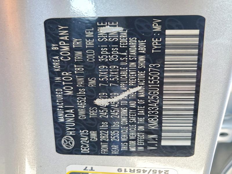 Продаж на аукціоні авто 2016 Hyundai Tucson, vin: KM8J33A25GU155073, номер лоту: 52181366