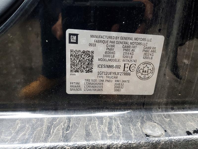 Aukcja sprzedaży 2018 Gmc Sierra, vin: 1GT12UEY9JF279886, numer aukcji: 49566386
