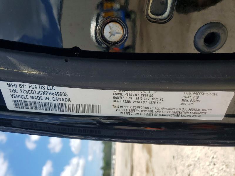 49129996 :رقم المزاد ، 2C3CDZJGXPH549605 vin ، 2023 Dodge Challenger مزاد بيع