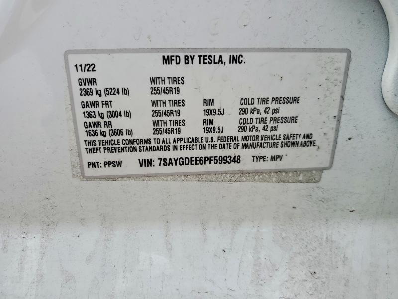 Продаж на аукціоні авто 2023 Tesla Model Y, vin: 7SAYGDEE6PF599348, номер лоту: 48128536