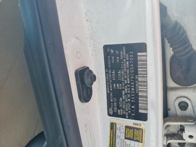 Aukcja sprzedaży 2012 Kia Optima, vin: 5XXGM4A79CG047083, numer aukcji: 50330896