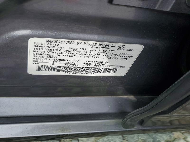 48597226 :رقم المزاد ، JN1CV6AR8DM754473 vin ، 2013 Infiniti G37 Sedan مزاد بيع