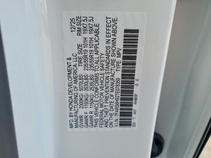 Aukcja sprzedaży 2026 Honda Cr-v, vin: 7FARS6H92TE078359, numer aukcji: 49090776