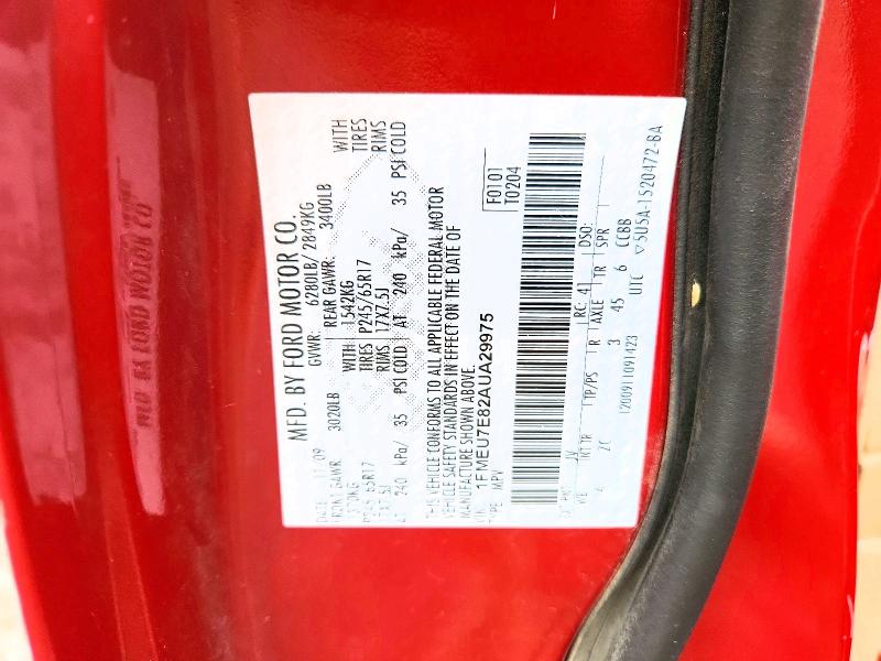 49570346 :رقم المزاد ، 1FMEU7E82AUA29975 vin ، 2010 Ford Explorer مزاد بيع