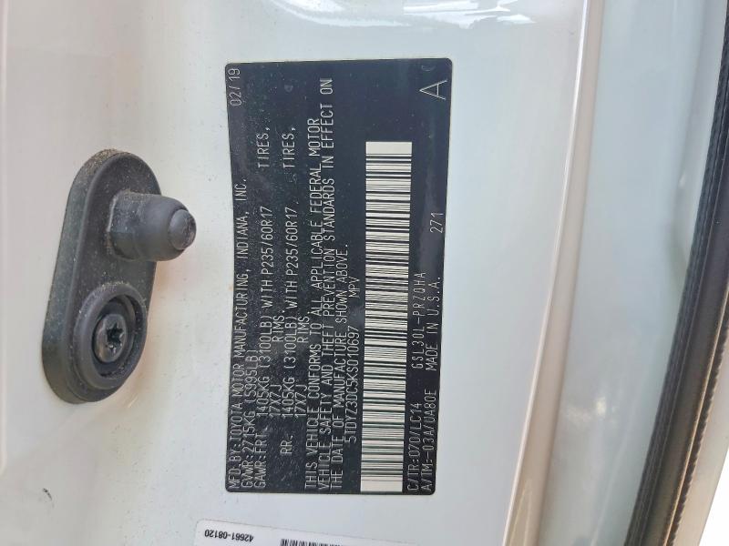 Продажа на аукционе авто 2019 Toyota Sienna, vin: 5TDYZ3DC5KS010697, номер лота: 49157566