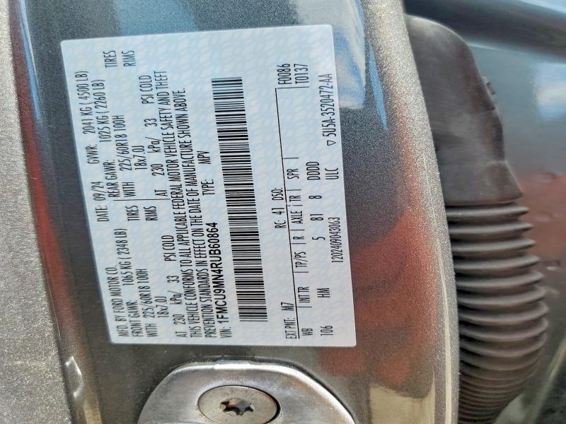 2024 Ford Escape მანქანა იყიდება აუქციონზე, vin: 1FMCU9MN4RUB60864, აუქციონის ნომერი: 51066696