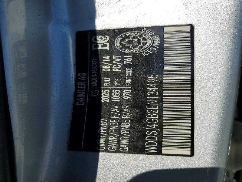 Aukcja sprzedaży 2014 Mercedes-benz Cla, vin: WDDSJ4GB2EN134495, numer aukcji: 48584036
