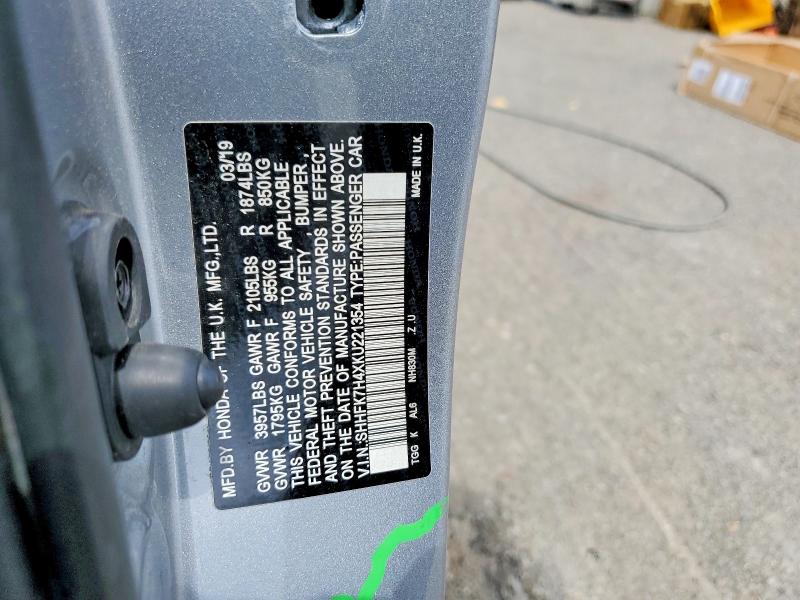 Aukcja sprzedaży 2019 Honda Civic, vin: SHHFK7H4XKU221354, numer aukcji: 51683836