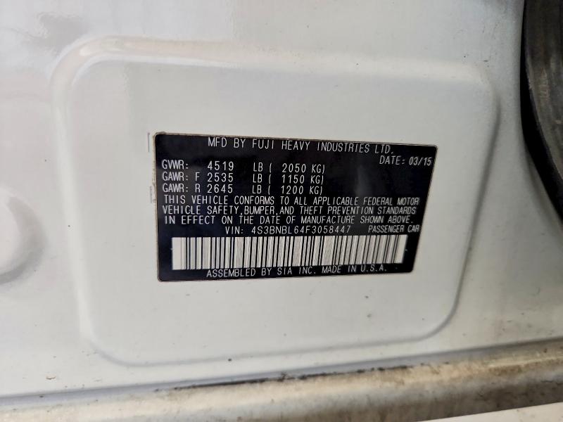 Продажа на аукционе авто 2015 Subaru Legacy, vin: 4S3BNBL64F3058447, номер лота: 49766276