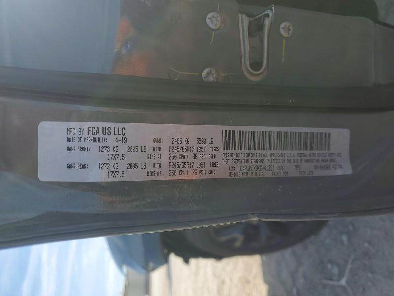 Продажа на аукционе авто 2019 Jeep Cherokee, vin: 1C4PJMCX9KD441391, номер лота: 50147206