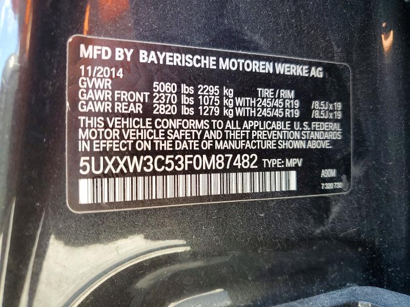 Продажа на аукционе авто 2015 Bmw X4, vin: 5UXXW3C53F0M87482, номер лота: 50087916