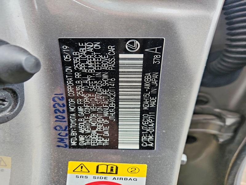Aukcja sprzedaży 2019 Lexus Ux, vin: JTHU9JBHXK2011416, numer aukcji: 49579246