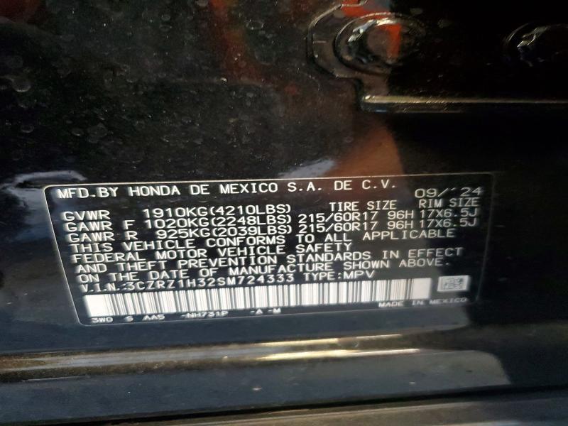 Продаж на аукціоні авто 2025 Honda Hr-v, vin: 3CZRZ1H32SM724333, номер лоту: 49046786
