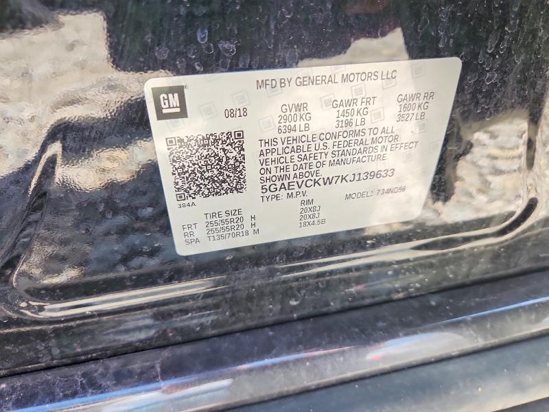 Продажа на аукционе авто 2019 Buick Enclave, vin: 5GAEVCKW7KJ139633, номер лота: 50566006