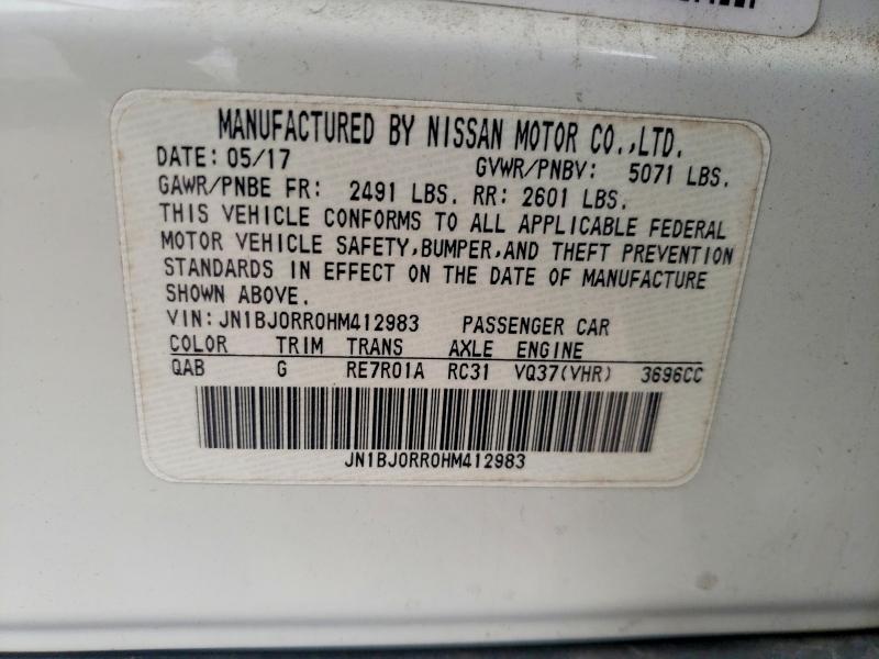 Aukcja sprzedaży 2017 Infiniti Qx50, vin: JN1BJ0RR0HM412983, numer aukcji: 50929606