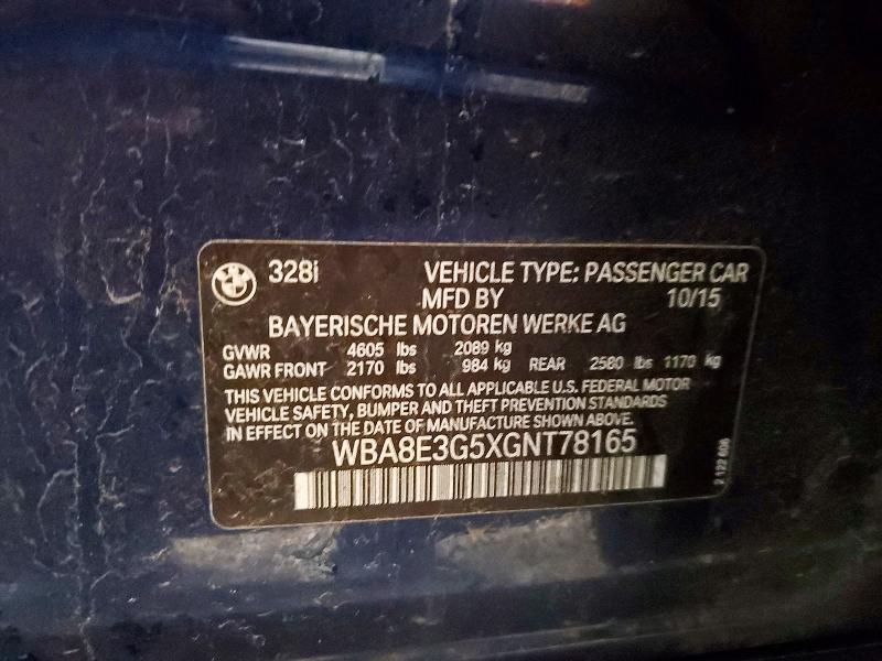 Aukcja sprzedaży 2016 Bmw 328, vin: WBA8E3G5XGNT78165, numer aukcji: 51959816