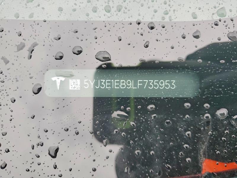 48019456 :رقم المزاد ، 5YJ3E1EB9LF735953 vin ، 2020 Tesla Model 3 مزاد بيع