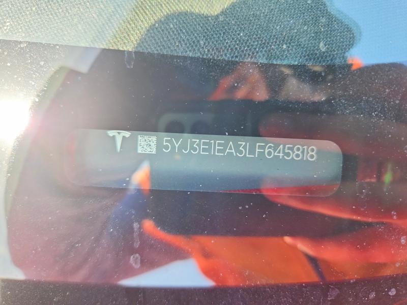 Aukcja sprzedaży 2020 Tesla Model 3 Awd W/long R, vin: 5YJ3E1EA3LF645818, numer aukcji: 50662786