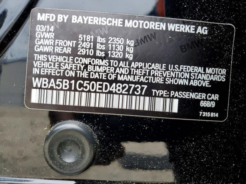 Продажа на аукционе авто 2014 Bmw 535, vin: WBA5B1C50ED482737, номер лота: 51649506