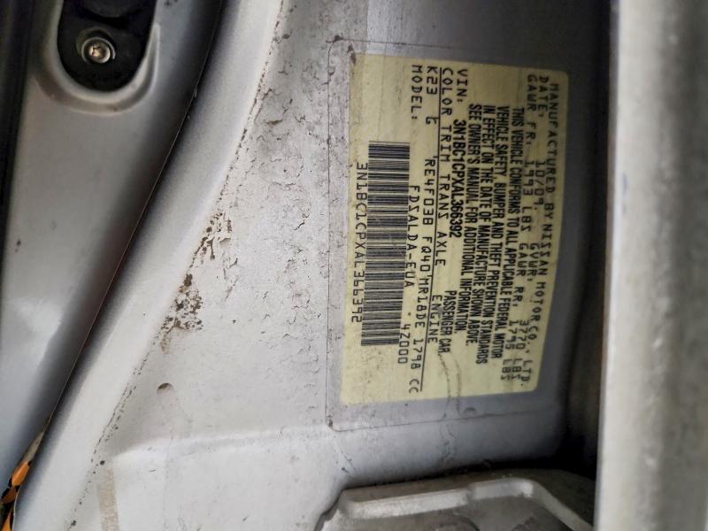 Продаж на аукціоні авто 2010 Nissan Versa, vin: 3N1BC1CPXAL366392, номер лоту: 49939076