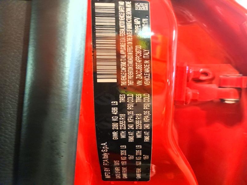48993466 :رقم المزاد ، ZACCJBBT4FPC36733 vin ، 2015 Jeep Renegade مزاد بيع