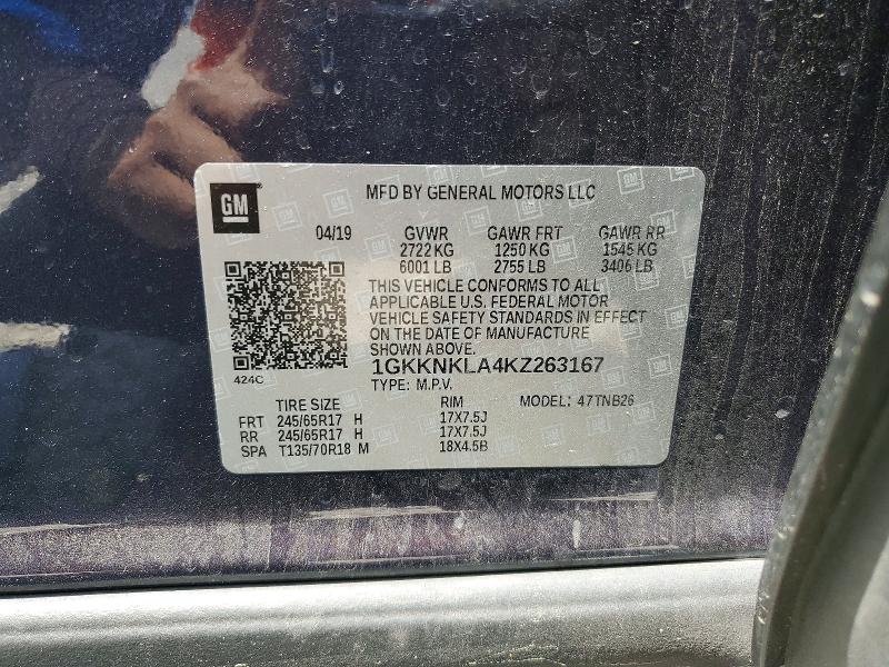 Продажа на аукционе авто 2019 Gmc Acadia, vin: 1GKKNKLA4KZ263167, номер лота: 48699876