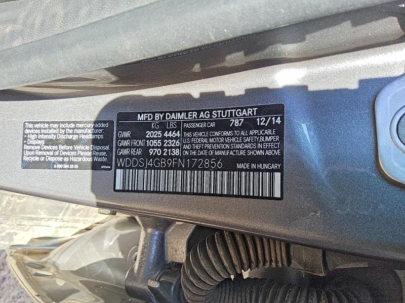 48059946 :رقم المزاد ، WDDSJ4GB9FN172856 vin ، 2015 Mercedes-benz Cla مزاد بيع