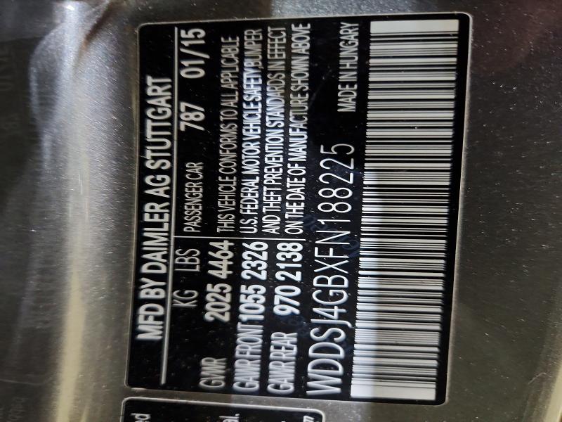 49091686 :رقم المزاد ، WDDSJ4GBXFN188225 vin ، 2015 Mercedes-benz Cla مزاد بيع