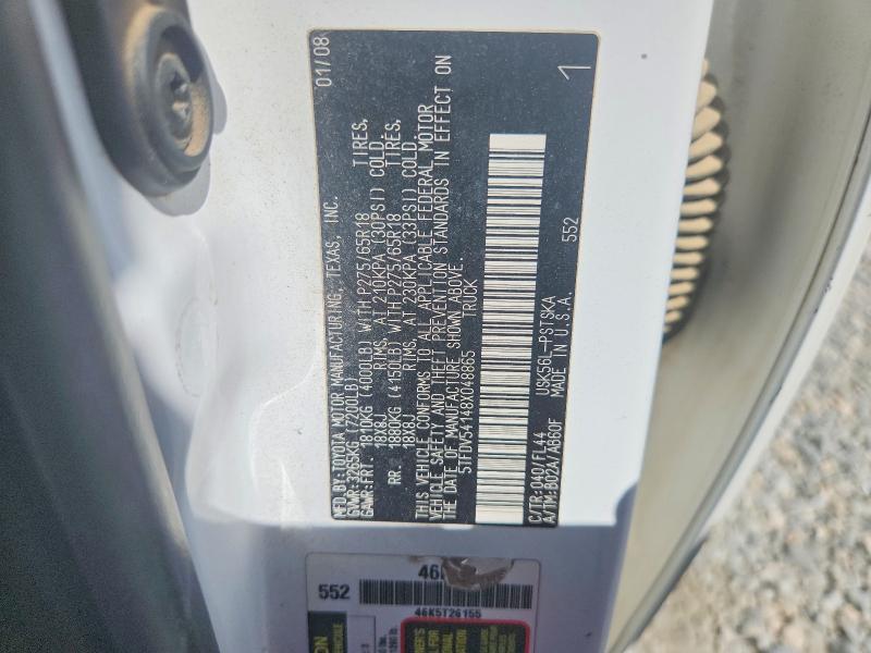 Продаж на аукціоні авто 2008 Toyota Tundra, vin: 5TFDV54148X048865, номер лоту: 51302146
