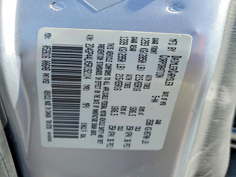 49252486 :رقم المزاد ، 2D4GP44LX5R192114 vin ، 2005 Dodge Grand Caravan مزاد بيع