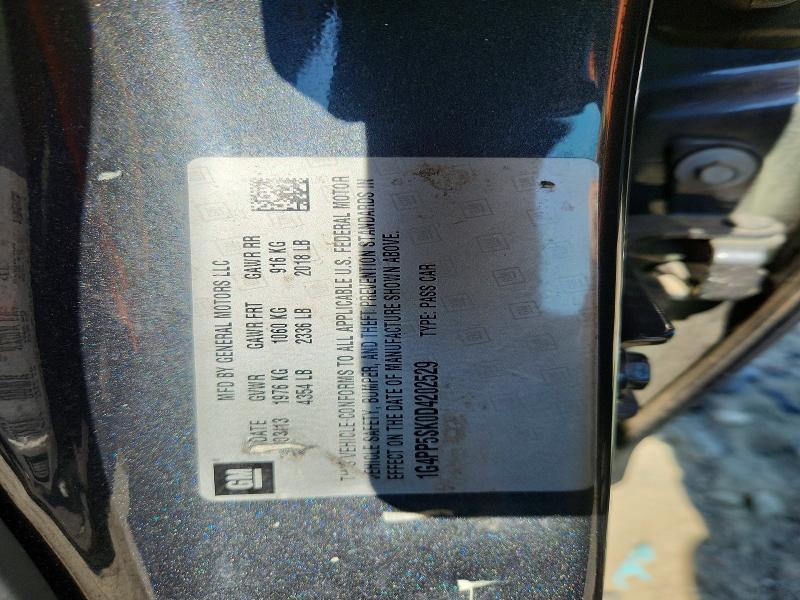 50958766 :رقم المزاد ، 1G4PP5SK0D4202529 vin ، 2013 Buick Verano مزاد بيع