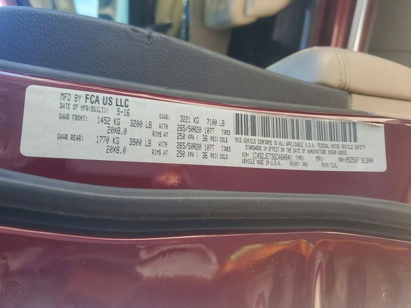 Aukcja sprzedaży 2016 Dodge Durango, vin: 1C4SDJET3GC460641, numer aukcji: 50565356