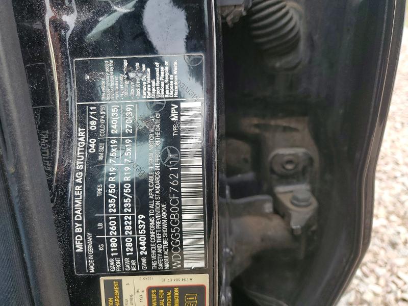 2012 Mercedes-benz Glk მანქანა იყიდება აუქციონზე, vin: WDCGG5GB0CF762111, აუქციონის ნომერი: 50947216