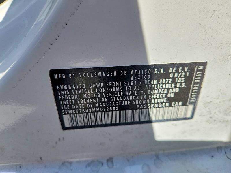 Aukcja sprzedaży 2021 Volkswagen Jetta, vin: 3VWC57BU2MM082563, numer aukcji: 50642576