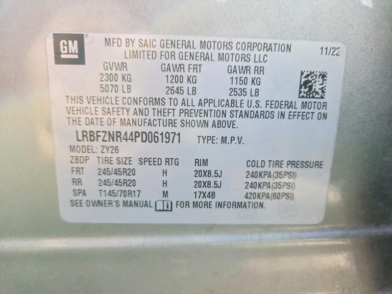 Aukcja sprzedaży 2023 Buick Envision, vin: LRBFZNR44PD061971, numer aukcji: 50345126
