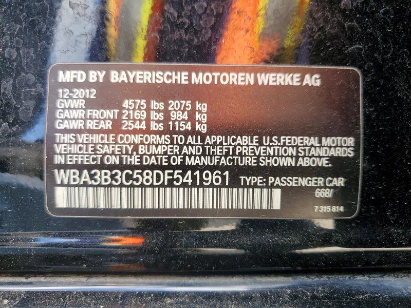 2013 Bmw 328 მანქანა იყიდება აუქციონზე, vin: WBA3B3C58DF541961, აუქციონის ნომერი: 51525316