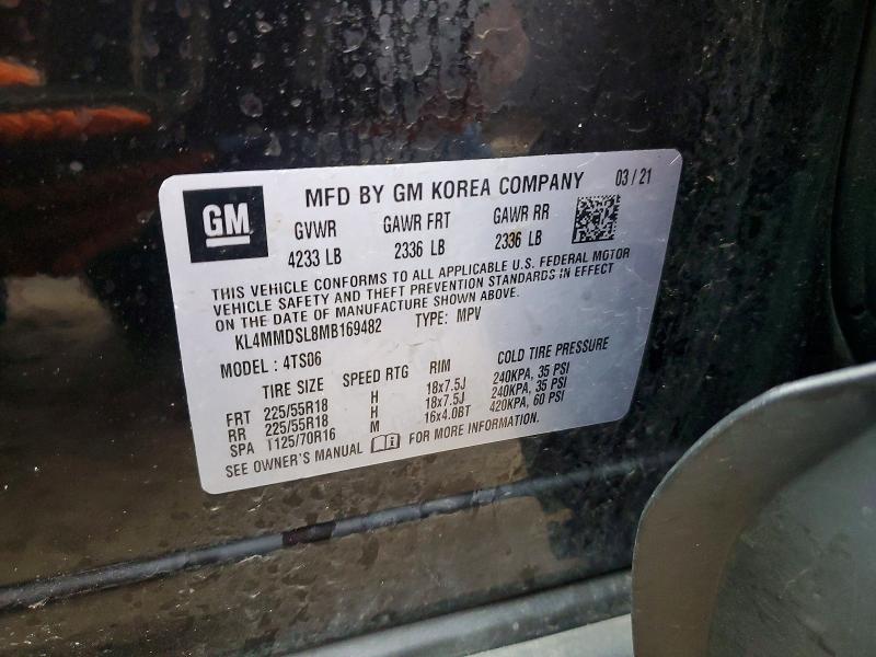 48161686 :رقم المزاد ، KL4MMDSL8MB169482 vin ، 2021 Buick Encore Gx مزاد بيع