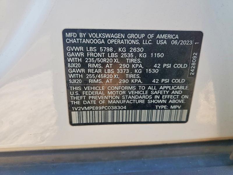 Продаж на аукціоні авто 2023 Volkswagen Id.4, vin: 1V2VMPE89PC038304, номер лоту: 51024926