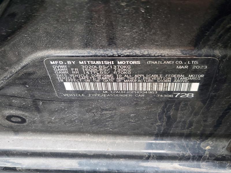 Продаж на аукціоні авто 2023 Mitsubishi Mirage, vin: ML32AUHJ0PH004963, номер лоту: 51862886