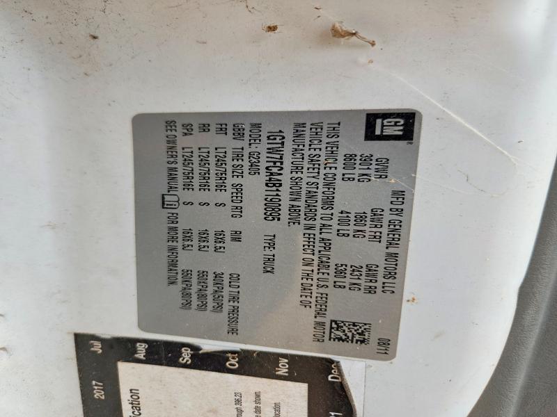 Продаж на аукціоні авто 2011 Gmc Savana, vin: 1GTW7FCA4B1190895, номер лоту: 50062136