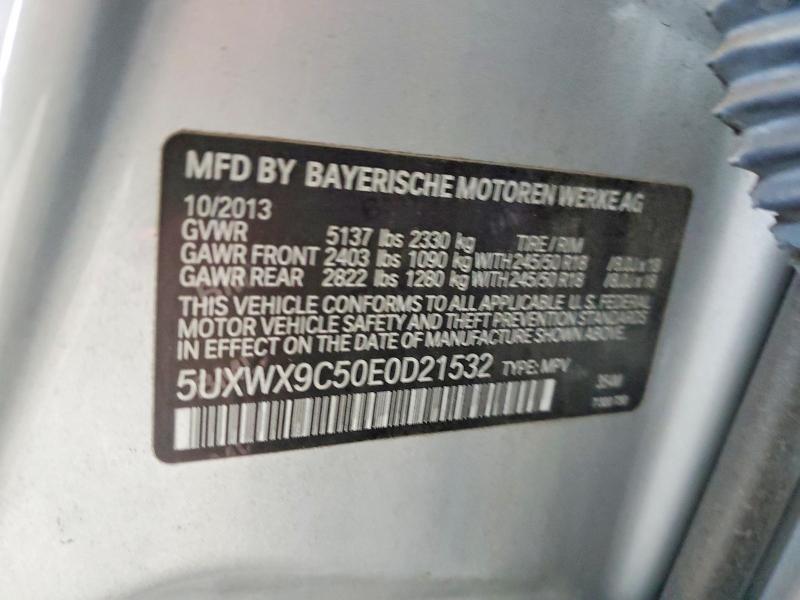 50747466 :رقم المزاد ، 5UXWX9C50E0D21532 vin ، 2014 Bmw X3 مزاد بيع