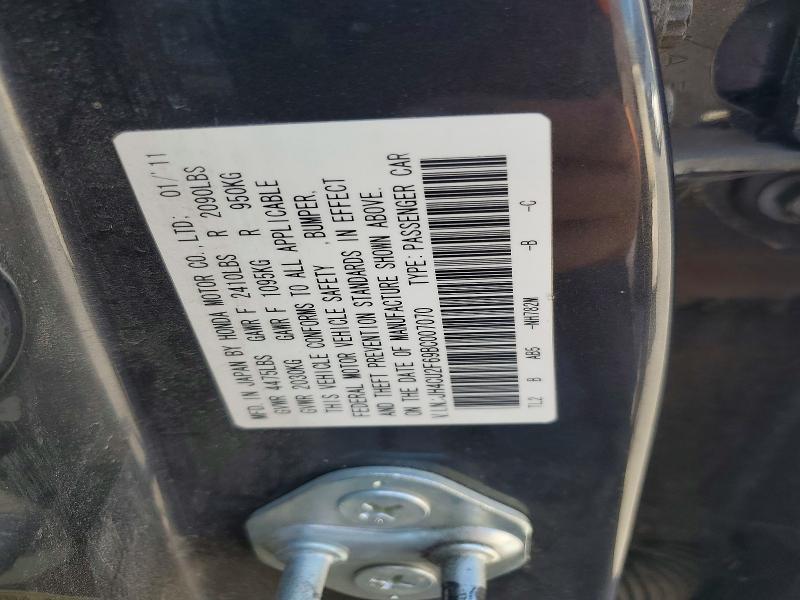 Auction sale of the 2011 Acura Tsx, vin: JH4CU2F69BC007070, lot number: 51999646