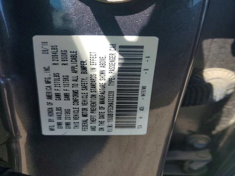 50655666 :رقم المزاد ، 19UUB1F53HA003339 vin ، 2017 Acura Tlx مزاد بيع