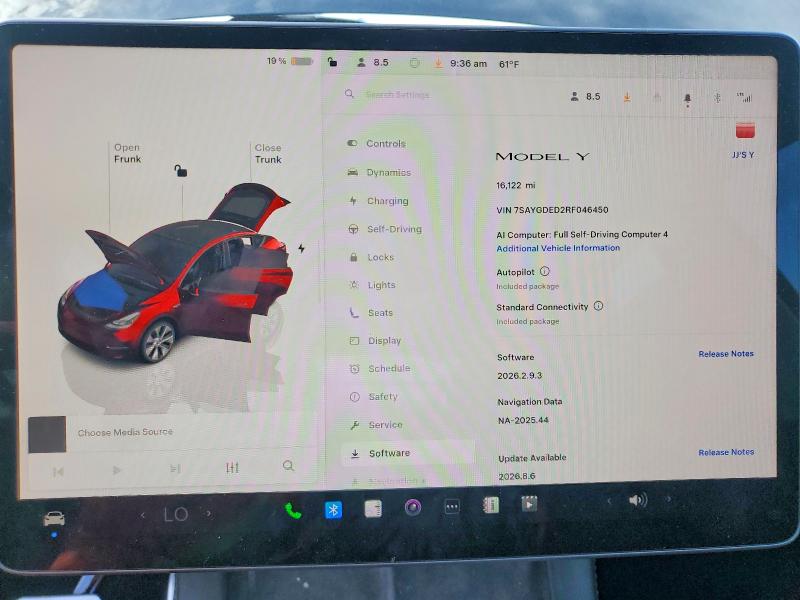 50799546 :رقم المزاد ، 7SAYGDED2RF046450 vin ، 2024 Tesla Model Y مزاد بيع