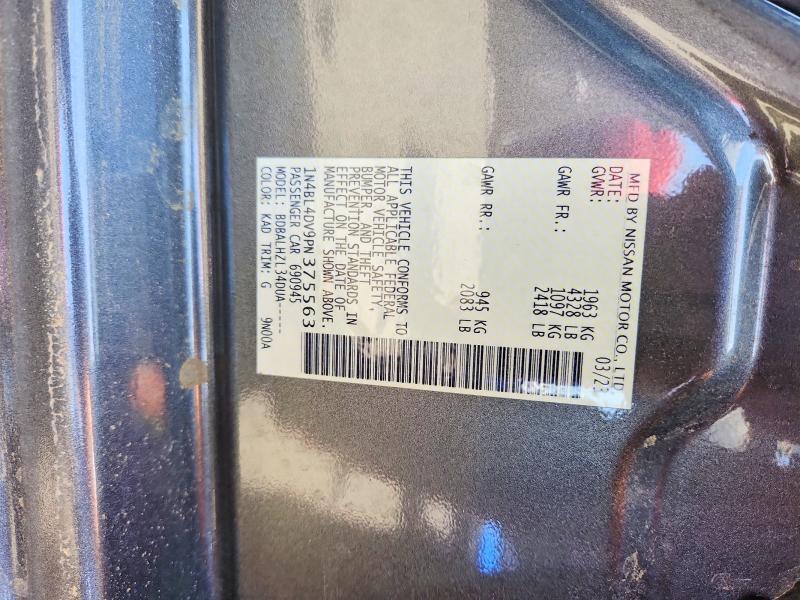 51717976 :رقم المزاد ، 1N4BL4DV9PN375563 vin ، 2023 Nissan Altima مزاد بيع