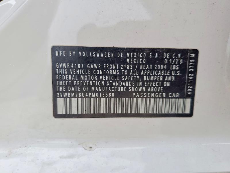 Продажа на аукционе авто 2023 Volkswagen Jetta, vin: 3VWBM7BU4PM016566, номер лота: 46778766